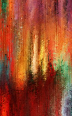 Modern sanat. Renkli çağdaş sanat eserleri. Renkli boya darbeleri. Soyut arkaplanda fırça darbeleri. Fırça boyası. Eşsiz duvar sanatı.