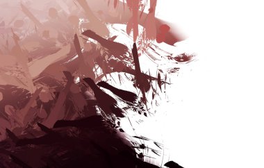 Duvar sanatı Eşsiz ve yaratıcı illüstrasyon. Fırça darbesi ile boyanmış. Renkli fırça darbelerinin soyut arkaplanı. Fırçalanmış canlı duvar kâğıdı. Boyalı sanatsal yaratım.