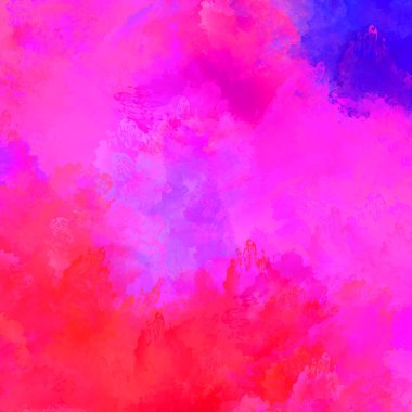 Canlı fırça darbeleriyle boyanmış. Renkli desenli resim. Fırçalanmış duvar kağıdını boya.