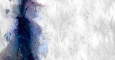 Soyut arkaplanda pürüzlü fırça darbeleri. Fırça boyası. Renkli boya darbeleri. Eşsiz duvar sanatı. Tuvaldeki modern sanat. Renkli çağdaş sanat eserleri. 