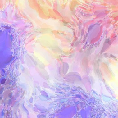 El yapımı sürreal soyut desenli suluboya. Modern sanatsal resim. 2D çizim. Arkaplan boyası karışımı. Yaratıcı duvar sanatı. Çağdaş sanat.