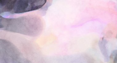 Pastel renklerde suluboya resim. Poster, duvar sanatı, afiş, kart, kitap kapağı ya da ambalaj için rahatlatıcı kompozisyonun yumuşak renkli çizimi. Modern fırça darbeleri resim.