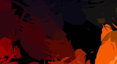 Canlı fırça darbeleriyle boyanmış. Renkli desenli resim. Fırçalanmış duvar kağıdını boya.