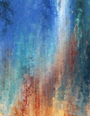 Modern sanat. Renkli çağdaş sanat eserleri. Renkli boya darbeleri. Soyut arkaplanda fırça darbeleri. Fırça boyası. Eşsiz duvar sanatı.