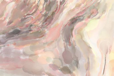 Modern fırça darbeleri. Pastel renklerde suluboya resim. Poster, duvar sanatı, afiş, kart, kitap kapağı veya ambalaj için sakinleştirici kompozisyonun yumuşak renkli çizimi. 