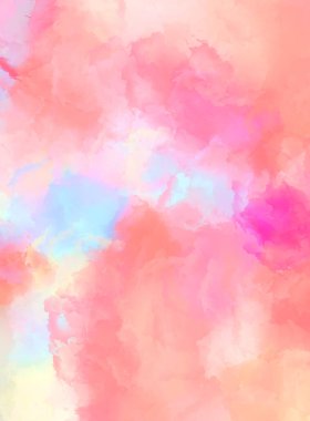 Canlı fırça darbeleriyle boyanmış. Renkli desenli resim. Fırçalanmış duvar kağıdını boya.