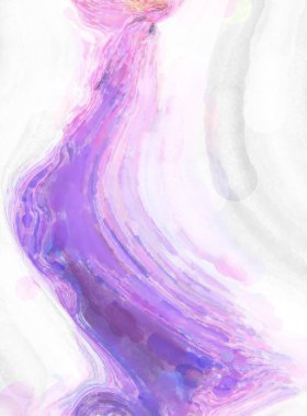 Modern fırça darbeleri. Pastel renklerde suluboya resim. Poster, duvar sanatı, afiş, kart, kitap kapağı veya ambalaj için sakinleştirici kompozisyonun yumuşak renkli çizimi. 