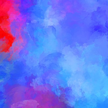 Canlı fırça darbeleriyle boyanmış. Renkli desenli resim. Fırçalanmış duvar kağıdını boya.