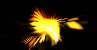 Işık parçacık izleri. Parlayan parçacıkları ve çizgileri olan ışık patlaması yıldızı. Güzel hareketli soyut ışın arkaplanı.