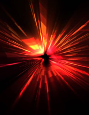 Fütürist mercek patlaması. Parlayan parçacıkları ve çizgileri olan ışık patlaması yıldızı. Güzel soyut ışın arkaplanı.