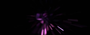 Işık parçacık izleri. Parlayan parçacıkları ve çizgileri olan ışık patlaması yıldızı. Güzel hareketli soyut ışın arkaplanı.