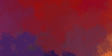 Taranmış Boyalı Soyut Arkaplan. Vahşi kaotik fırça darbeleri. Boya darbeleri. 2D İllüstrasyon. Fırça darbeli resim.