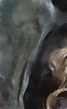 Modern sanat. Renkli çağdaş sanat eserleri. Renkli boya darbeleri. Soyut arkaplanda fırça darbeleri. fırça boyası.