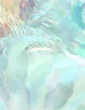 Poster, duvar sanatı, afiş, kart, kitap kapağı veya ambalaj için pastel renkli suluboya resim. Alkol mürekkebini andıran rahatlatıcı fırça darbelerinin modern resmi.