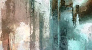 Soyut arkaplanda pürüzlü fırça darbeleri. Fırça boyası. Renkli boya darbeleri. Eşsiz duvar sanatı. Tuvaldeki modern sanat. Renkli çağdaş sanat eserleri. 