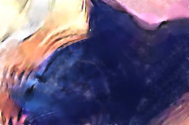 Modern sanat. Renkli çağdaş sanat eserleri. Renkli boya darbeleri. Soyut arkaplanda fırça darbeleri. fırça boyası.