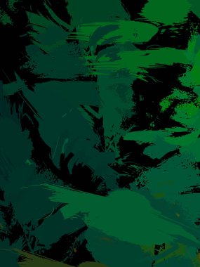 Vahşi fırça darbeleriyle yaratıcı soyut resim. Artistik fırça darbeleriyle donatılmış. Renkli ve canlı bir tasvir. Boyalı sanat.