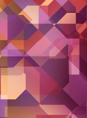 Renkli ve canlı geometrik şekiller katmanları var. Bir teknoloji planının dijital illüstrasyonu. Gelecekçi tasarım şablonu.