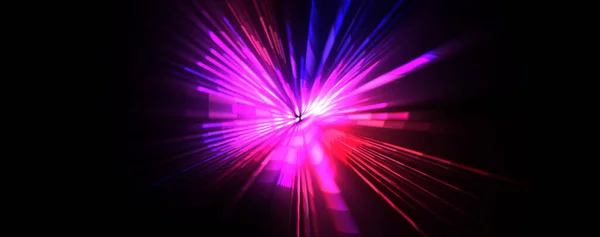 Futuristic Lens Flare Light Explosion Star Glowing Particles Lines Beautiful — Stock Photo, Image