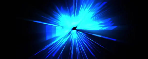 Futuristic Lens Flare Light Explosion Star Glowing Particles Lines Beautiful — Stock Photo, Image