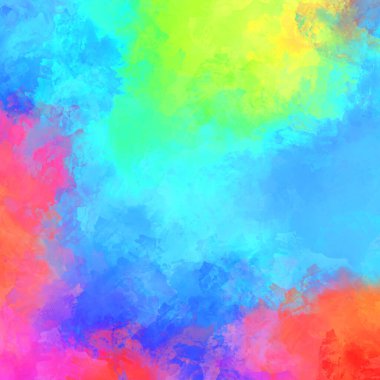 Duvar sanatı Eşsiz ve yaratıcı illüstrasyon. Fırça darbesi ile boyanmış. Renkli fırça darbelerinin soyut arkaplanı. Fırçalanmış canlı duvar kâğıdı. Boyalı sanatsal yaratım.