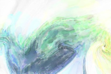 Çağdaş sanat. El yapımı resim. Modern sanat eserleri. Yüzeyde suluboya fırça darbeleriyle resim yapmak. 2D çizim. Sanatsal arkaplan resmi. Tablo üzerinde soyut resim. Renkli doku.