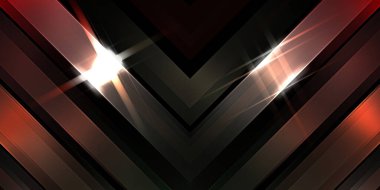 Soyut parlayan geometrik ışıklar arka planda. Fraktal simetrik grafik çizimi. Parıldayan ve parıldayan çubukları kesiştir.