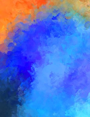 Taranmış Boyalı Soyut Arkaplan. Fırça darbesi ile boyanmış. Sanatsal canlılık ve renkli duvar kağıdı.