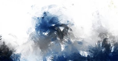 Canlı fırça darbeleriyle boyanmış. Renkli desenli resim. Fırçalanmış duvar kağıdını boya.