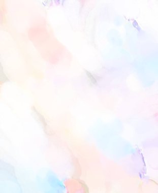 Yumuşak suluboya duvar kağıdı. Hafifçe fırçalanmış renkleri olan sanatsal bir resim. Pastel renkler arkaplana dokunmuş. Soyut duvar sanatı..