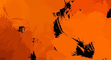 Canlı fırça darbeleriyle boyanmış. Renkli desenli resim. Fırçalanmış duvar kağıdını boya.