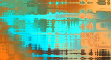 Soyut arkaplan. Yaşlanmış grunge dokusunda geometrik elementler. Farklı renk desenli grafiksel illüstrasyon.