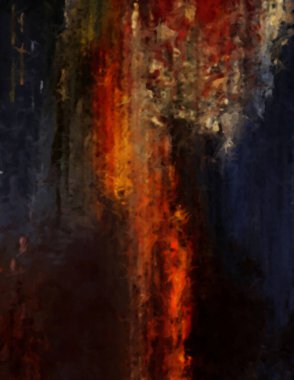 Modern sanat. Renkli çağdaş sanat eserleri. Renkli boya darbeleri. Soyut arkaplanda fırça darbeleri. Fırça boyası. Eşsiz duvar sanatı.