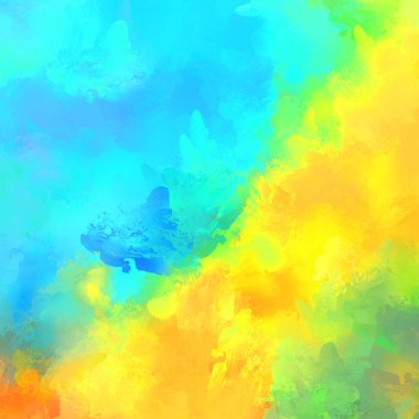 Duvar sanatı Eşsiz ve yaratıcı illüstrasyon. Fırça darbesi ile boyanmış. Renkli fırça darbelerinin soyut arkaplanı. Fırçalanmış canlı duvar kâğıdı. Boyalı sanatsal yaratım.