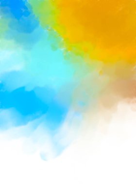 Soyut doku. Yüzeyde etkileyici el yapımı suluboya. Suluboya fırça darbeleri. Modern sanat. Çok renkli arkaplan. Çağdaş duvar sanatı. Renkli bir fon. 2d illüstrasyon.