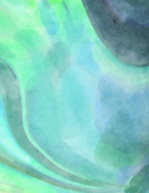 Alkol mürekkebini andıran rahatlatıcı fırça darbelerinin modern resmi. Poster, duvar sanatı, afiş, kart, kitap kapağı veya ambalaj için pastel renkli suluboya resim.