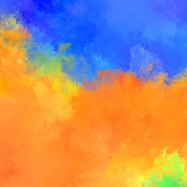 Boya darbeleri. 2D İllüstrasyon. Taranmış Boyalı Soyut Arkaplan. Fırça darbesi ile boyanmış. Modern sanat.