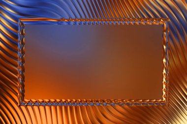 Soyut çerçeveli arkaplan. Renkli, canlı, dalgalı bir duvar kağıdı. Merkezi çerçeveli yaratıcı grafik 2d çizim. Dinamik şekilli modaya uygun sıvı örtüsü.