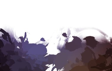 Taranmış Boyalı Soyut Arkaplan. Vahşi kaotik fırça darbeleri. Boya darbeleri. 2D İllüstrasyon. Fırça darbeli resim. 