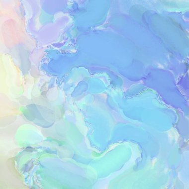 Çağdaş sanat. El işçiliğinin renkli dokusu. Modern resim. Yüzeyde suluboya vuruşlar. Sanatsal arkaplan resmi. Tablo üzerinde soyut resim. Fırça darbeleri. 