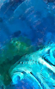 Modern sanat. Renkli çağdaş sanat eserleri. Renkli boya darbeleri. Soyut arkaplanda fırça darbeleri. fırça boyası.