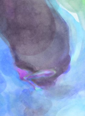 El yapımı sürreal soyut desenli suluboya. Modern sanatsal resim. 2D çizim. Arkaplan boyası karışımı. Yaratıcı duvar sanatı. Çağdaş sanat