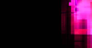 Renkli ve canlı geometrik şekiller katmanları var. Bir teknoloji planının dijital illüstrasyonu. Gelecekçi tasarım şablonu.