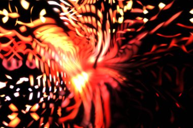 Işık parçacık izleri. Parlayan parçacıkları ve çizgileri olan ışık patlaması yıldızı. Güzel hareketli soyut ışın arkaplanı.