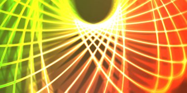 Işık dalgalarının neon renkli soyut tasarımı. Dijital arka plan ve neon ışığı parlama efekti. Parlak ışınlar duvar kağıdı.