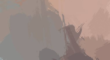 Fırça darbesi ile boyanmış. Sanatsal canlılık ve renkli duvar kâğıdı. Kaotik resim. Taranmış Boyalı Soyut Arkaplan. 