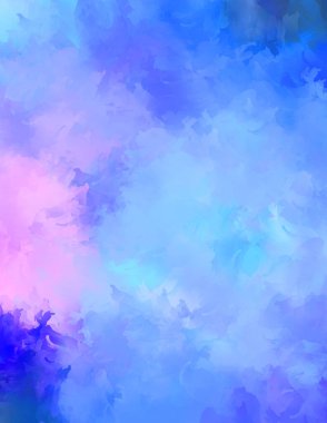 Renkli fırça darbelerinin 2D çizimi. Dekoratif desenli resim. canlı boya desenli arkaplan.