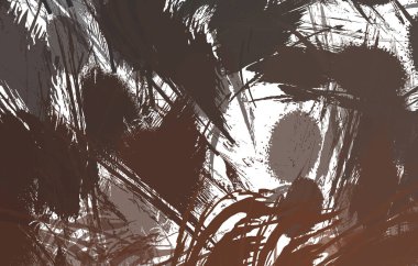 Sanatsal soyut arkaplan. Doku boyalı duvar kağıdı. Boya darbeleriyle yaratıcı bir illüstrasyon. Fırça desenli resim.