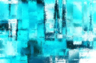 Modern sanat. Renkli çağdaş sanat eserleri. Renkli boya darbeleri. Soyut arkaplanda fırça darbeleri. Fırça boyası. Eşsiz duvar sanatı.