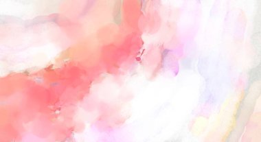 Yumuşak suluboya duvar kağıdı. Hafifçe fırçalanmış renkleri olan sanatsal bir resim. Pastel renkler arkaplana dokunmuş. Soyut duvar sanatı..